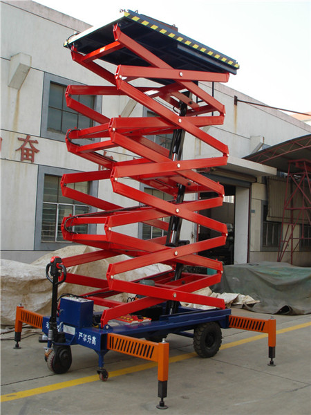 Scissor aerial working platform