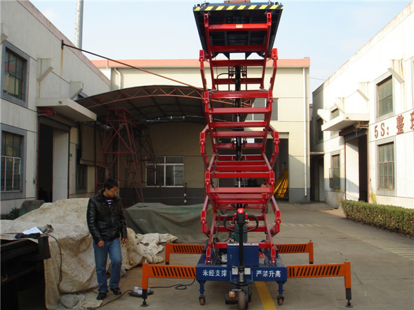 Scissor aerial working platform